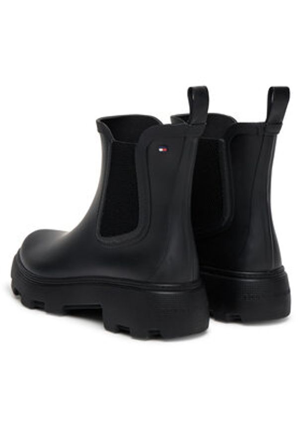 TOMMY HILFIGER - Tommy Hilfiger Kalosze Rubber Flag Cleated FW0FW08637 Czarny. Kolor: czarny. Materiał: guma
