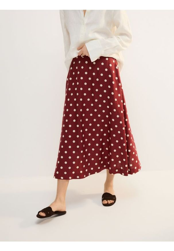 Reserved - Lniana spódnica - wielobarwny. Materiał: len