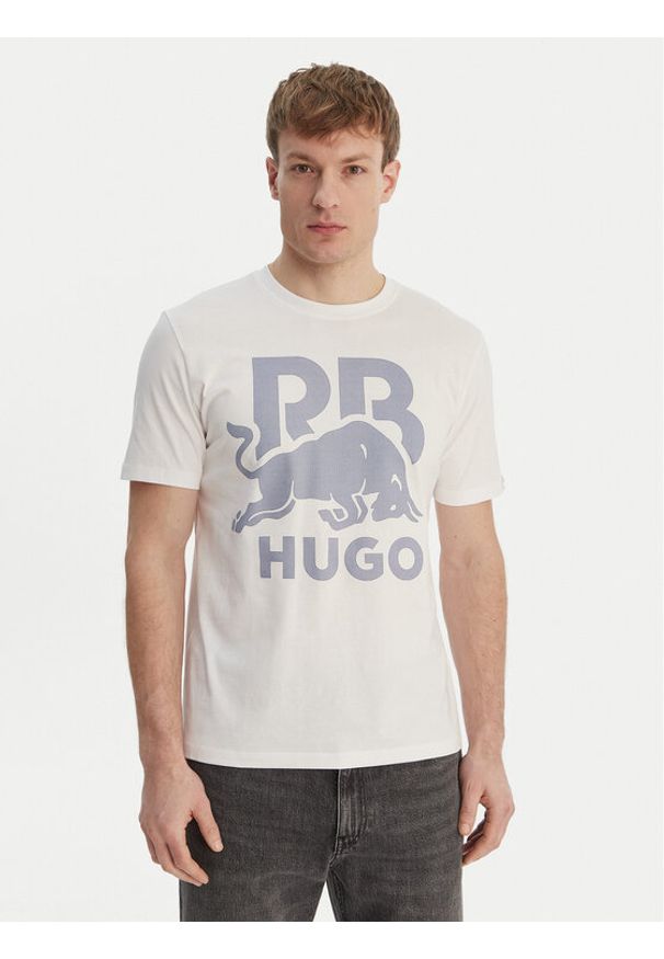Hugo - HUGO T-Shirt Dlix_RB 50559696 Biały Regular Fit. Kolor: biały. Materiał: bawełna