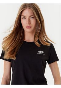 Alpha Industries T-Shirt Basic T Small Logo 196054 Czarny Regular Fit. Kolor: czarny. Materiał: bawełna #4