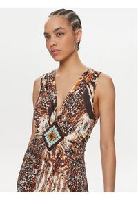 LOLA CASADEMUNT Sukienka koktajlowa LS2416091 Brązowy Regular Fit. Kolor: brązowy. Materiał: syntetyk. Styl: wizytowy #3