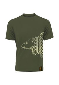 Koszulka Męska Wędkarska T-Shirt Delphin Tackle Karp. Kolor: zielony #1