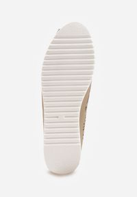 Born2be - Beżowe Ażurowe Balerinki ze Skóry Naturalnej z Odkrytymi Noskami Prisira. Okazja: do pracy, na co dzień. Kolor: beżowy. Materiał: skóra. Szerokość cholewki: normalna. Wzór: ażurowy. Styl: casual #3