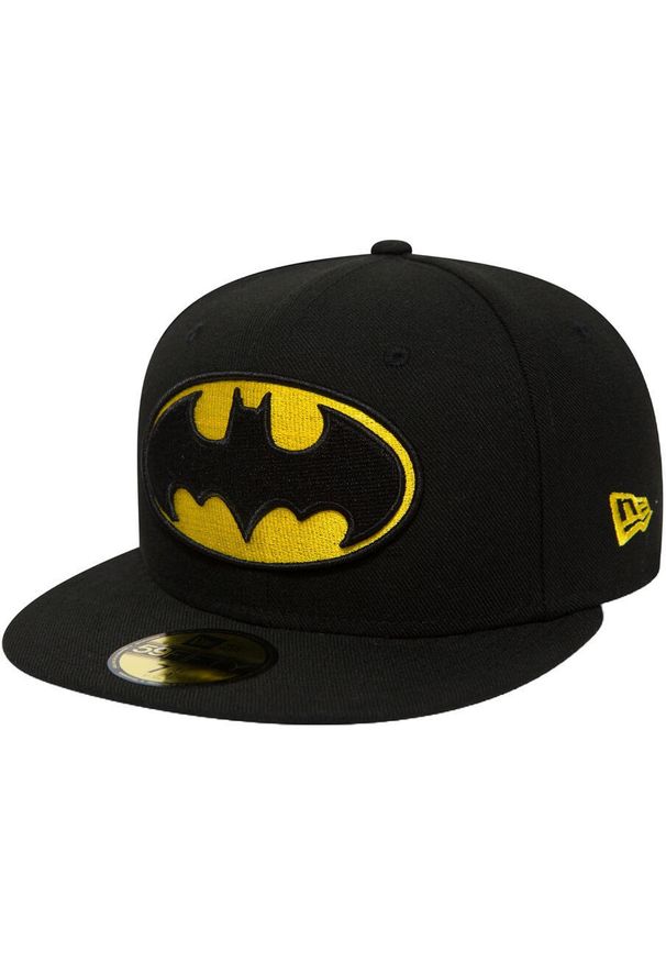 Czapka New Era Character Basic Batman. Kolor: czarny. Materiał: bawełna, materiał. Wzór: motyw z bajki