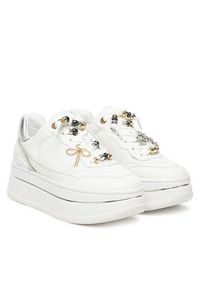 MICHAEL Michael Kors Sneakersy Hayes 43F5HYFS2L Biały. Kolor: biały. Materiał: skóra #5