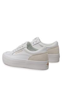 Calvin Klein Jeans Sneakersy Vulc Flatf Low Cut Mix Material YW0YW00864 Biały. Kolor: biały. Materiał: skóra