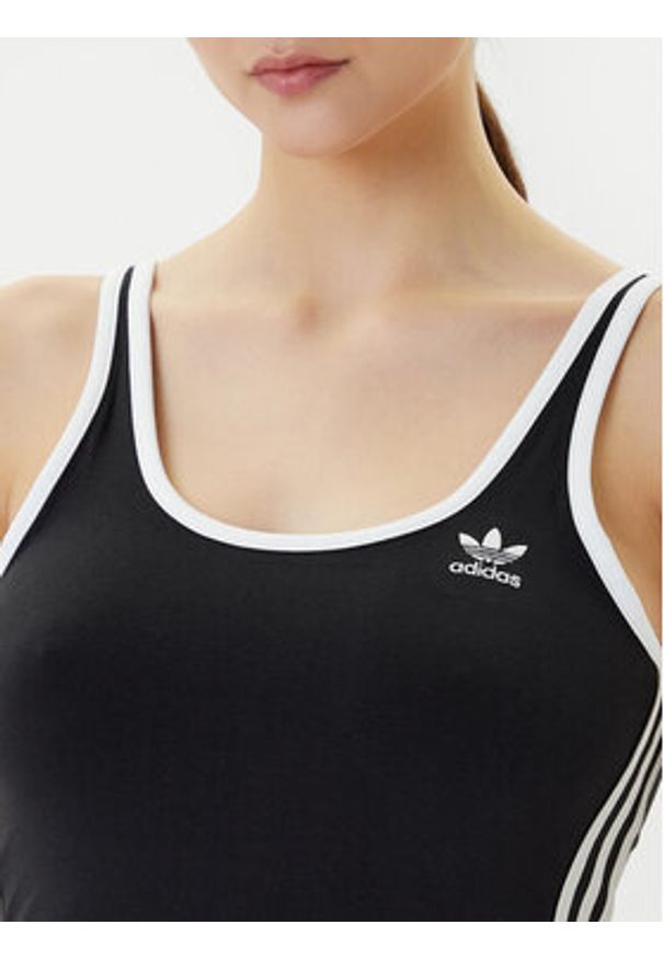 Adidas - adidas Sukienka codzienna adicolor 3-Stripes JD4619 Czarny Slim Fit. Okazja: na co dzień. Kolor: czarny. Materiał: bawełna. Typ sukienki: proste. Styl: casual