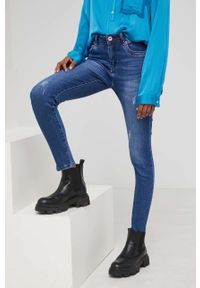 Answear Lab jeansy Push-Up damskie medium waist. Kolor: niebieski. Styl: wakacyjny