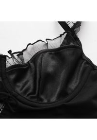 Intica - Body z siateczką regulowane ramiączka eleganckie Averyl. Kolor: czerwony. Materiał: tkanina, materiał #4