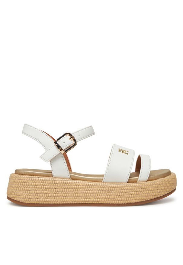 TOMMY HILFIGER - Tommy Hilfiger Espadryle T3A2-33793-0326 S Biały. Kolor: biały. Materiał: skóra