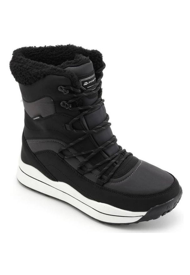 ALPINE PRO - Damskie Wodoodporne Buty Zimowe Alpine Pro Merata. Kolor: czarny. Materiał: syntetyk, materiał. Sezon: zima. Styl: elegancki