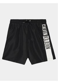 Calvin Klein Swimwear Szorty kąpielowe KV0KV00035 Czarny Regular Fit. Kolor: czarny. Materiał: syntetyk
