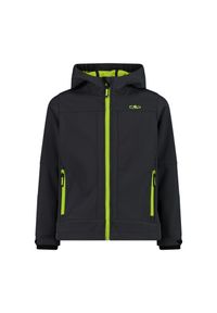 Kurtka dziecięca turystyczna CMP 3A00094. Okazja: na co dzień. Typ kołnierza: kaptur. Kolor: czarny. Materiał: softshell. Styl: casual, sportowy #1