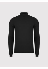 Pako Lorente - PAKO LORENTE – Czarny półgolf męski. Kolor: czarny. Materiał: poliamid, wiskoza. Wzór: gładki, ze splotem #7