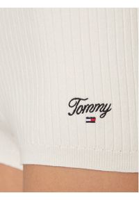 Tommy Jeans Szorty materiałowe Script DW0DW17781 Biały Slim Fit. Kolor: biały. Materiał: bawełna #3
