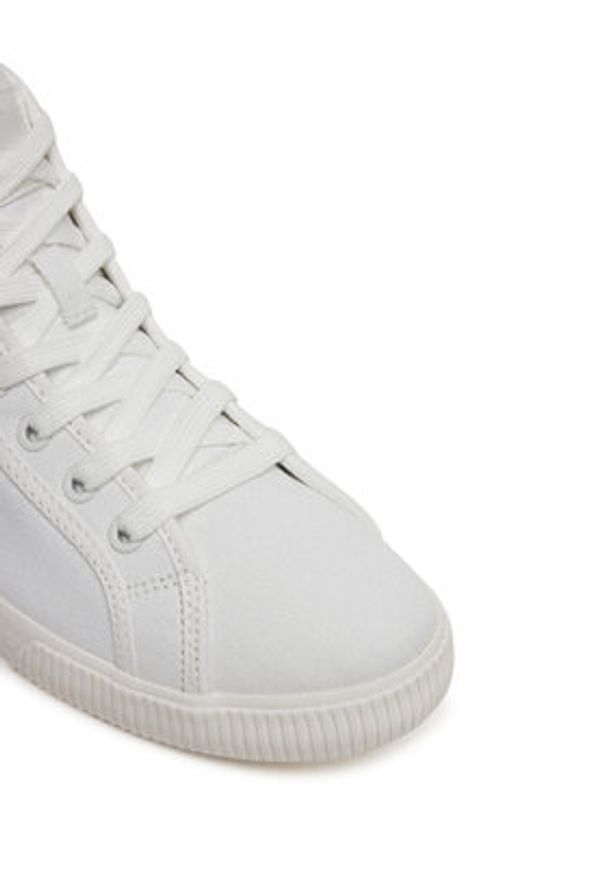 Calvin Klein Jeans Sneakersy Ess Vulc Mid Cv Mg Wn YW0YW01761 Biały. Kolor: biały. Materiał: materiał