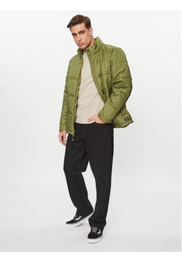Vans Kurtka puchowa No Hood Norris Mte 1 Puffer Jacket VN0008JF Khaki Regular Fit. Kolor: brązowy. Materiał: syntetyk
