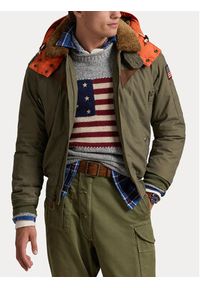 Polo Ralph Lauren Kurtka bomber 710945493001 Zielony Regular Fit. Typ kołnierza: polo. Kolor: zielony. Materiał: bawełna