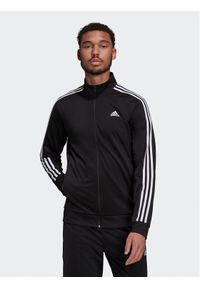 Adidas - adidas Bluza Essentials Warm-Up 3-Stripes H46099 Czarny Regular Fit. Kolor: czarny. Materiał: syntetyk