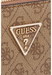 Guess - GUESS Brązowa damska kopertówka 2 w 1 Noelle II. Kolor: brązowy. Materiał: skórzane. Rozmiar: małe #13