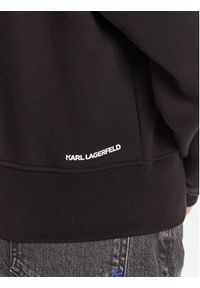Karl Lagerfeld - KARL LAGERFELD Bluza A3W20053 Czarny Regular Fit. Typ kołnierza: dekolt w karo. Kolor: czarny. Materiał: bawełna #2