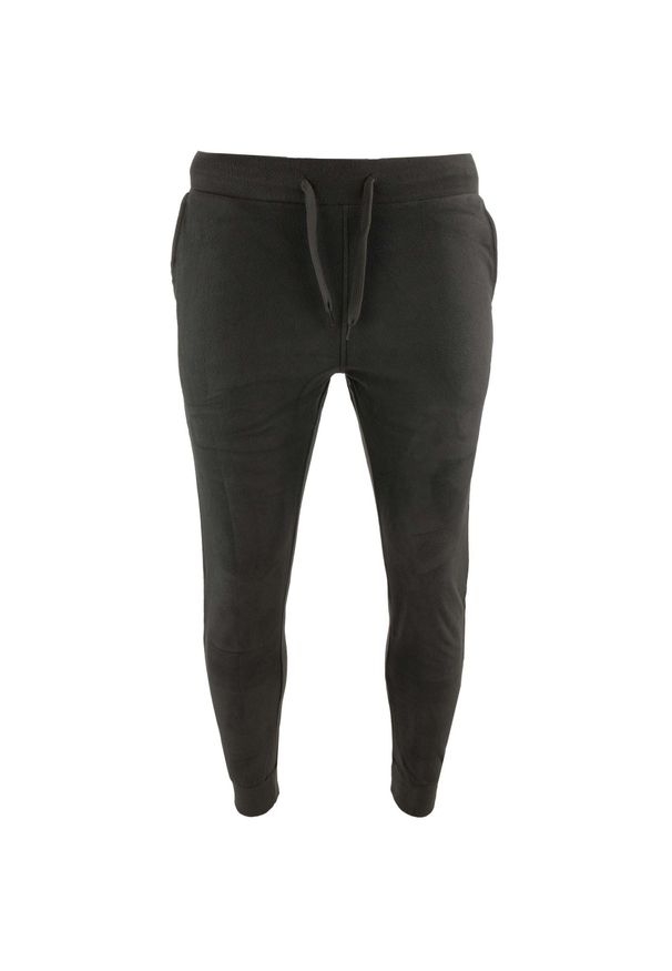 ZOOPLEMENTS - Męskie spodnie treningowe z polaru antracytowego. Kolor: czarny. Materiał: poliester. Sezon: zima. Sport: bieganie