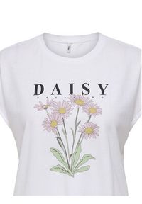 only - ONLY T-Shirt Jany 15372108 Biały Regular Fit. Kolor: biały. Materiał: syntetyk #2