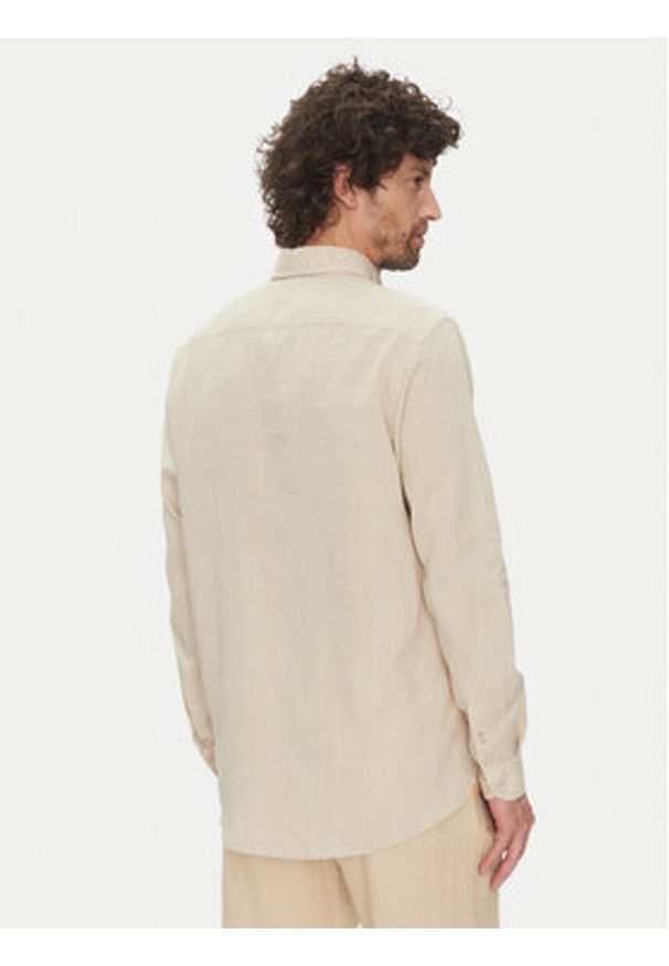 Hechter Paris Koszula 60356 151600 Beżowy Regular Fit. Kolor: beżowy