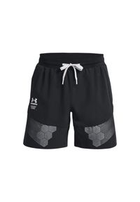 Spodnie treningowe męskie Under Armour Print Woven. Kolor: wielokolorowy. Długość: krótkie. Wzór: nadruk