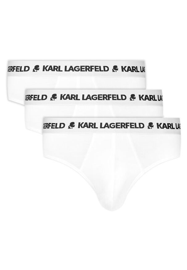 Karl Lagerfeld - KARL LAGERFELD Komplet 3 par slipów A1M47152 Biały. Kolor: biały. Materiał: bawełna