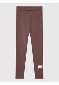 Puma Legginsy Logo 587035 Fioletowy Slim Fit. Kolor: fioletowy. Materiał: bawełna #1