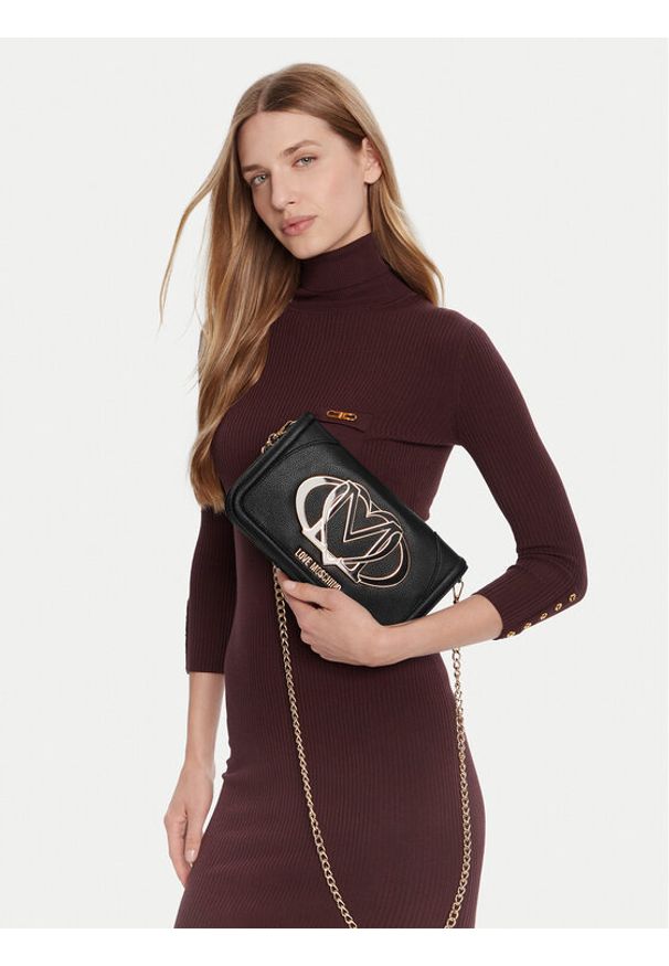 Love Moschino - LOVE MOSCHINO Torebka JC4010PP1NLG0000 Czarny. Kolor: czarny. Materiał: skórzane