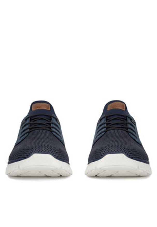 Rieker Półbuty B6652-14 Granatowy. Kolor: niebieski. Materiał: materiał