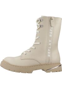 Replay - Buty REPLAY JL170034S Beżowy. Kolor: beżowy. Materiał: syntetyk, tkanina. Styl: sportowy. Sport: turystyka piesza