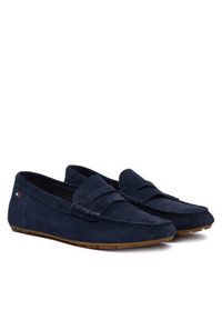 TOMMY HILFIGER - Tommy Hilfiger Mokasyny Flag Soft Suede Driver Loafer FW0FW08558 Granatowy. Kolor: niebieski. Materiał: skóra, zamsz #2