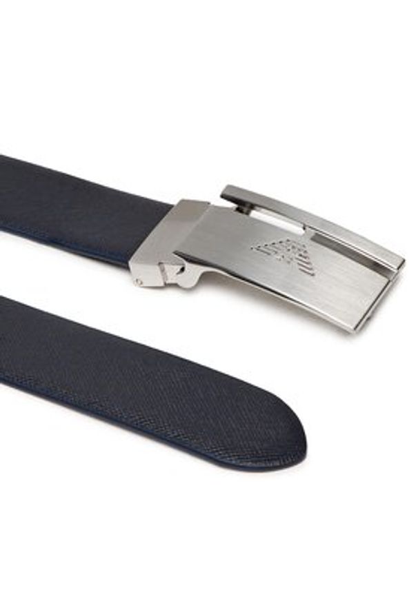 Emporio Armani Pasek Męski Y4S498 YLP4E 81285 Granatowy. Kolor: niebieski. Materiał: skóra