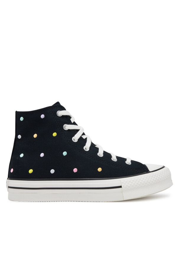 Converse Trampki Chuck Taylor All Star Lift Polka Dots Platform A12608C Czarny. Kolor: czarny. Materiał: materiał. Obcas: na platformie
