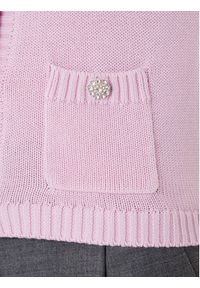 Morgan Kardigan 252-MADERE Różowy Regular Fit. Kolor: różowy. Materiał: bawełna #3