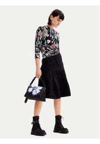 Desigual Sweter Manchester 24WWJF41 Czarny Regular Fit. Kolor: czarny. Materiał: wiskoza #4