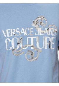 Versace Jeans Couture T-Shirt 76GAHG00 Niebieski Regular Fit. Kolor: niebieski. Materiał: bawełna