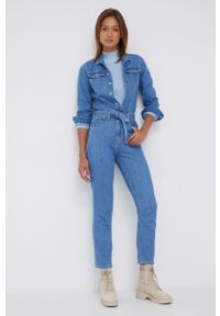Pepe Jeans - Kombinezon jeansowy Callie. Okazja: na co dzień. Kolor: niebieski. Materiał: denim. Styl: casual #6