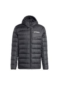 Adidas - Kurtka Terrex Multi Light Down Hooded. Kolor: czarny. Materiał: materiał, puch. Sport: turystyka piesza