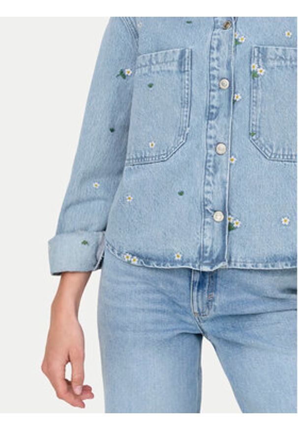 only - ONLY Koszula jeansowa Cassie 15349520 Niebieski Oversize. Kolor: niebieski. Materiał: bawełna