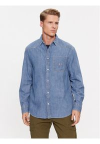 Tommy Jeans Koszula jeansowa Western DM0DM16609 Niebieski Relaxed Fit. Kolor: niebieski. Materiał: bawełna #1