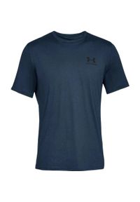 Koszulka męska Under Armour Sportstyle Left Chest. Kolor: niebieski. Sport: piłka nożna, fitness #1