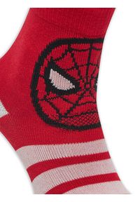 Adidas - adidas Zestaw 3 par wysokich skarpet dziecięcych Marvel Spider-Man JG5787 Czerwony. Kolor: czerwony. Materiał: materiał, bawełna. Wzór: motyw z bajki