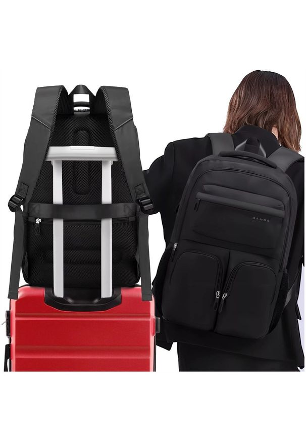 Plecak Bange Plecak wodoodporny Bange torba na laptopa 15.6" do pracy szkoły samolotu 47x30,5x17 cm męski damski