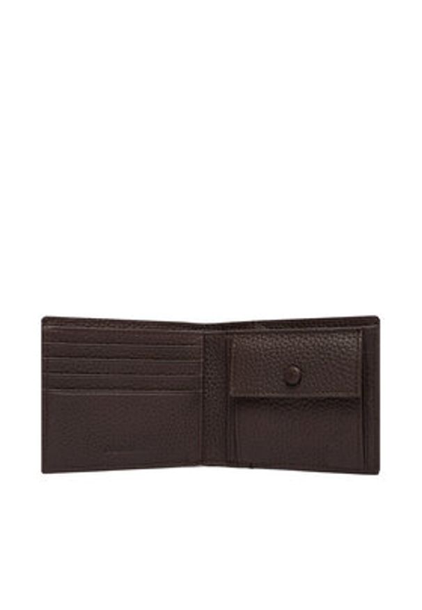 Calvin Klein Portfel LV04D1138G Brązowy. Kolor: brązowy. Materiał: skóra