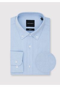Pako Lorente - Niebieska koszula męska. Typ kołnierza: button down. Kolor: niebieski. Materiał: bawełna. Długość rękawa: długi rękaw. Długość: długie. Wzór: gładki #10