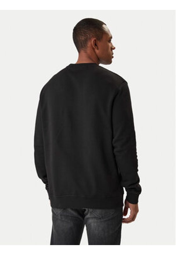 Karl Lagerfeld - KARL LAGERFELD Bluza 705780 500917 Czarny Regular Fit. Typ kołnierza: dekolt w karo. Kolor: czarny. Materiał: bawełna